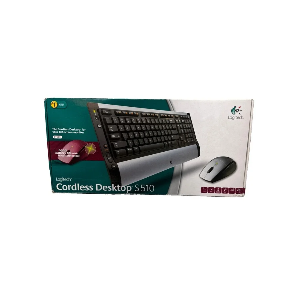 Logitech Cordless Desktop S510 Keyboard, Mouse & Receiver Y-RAK73 (READ DESC)